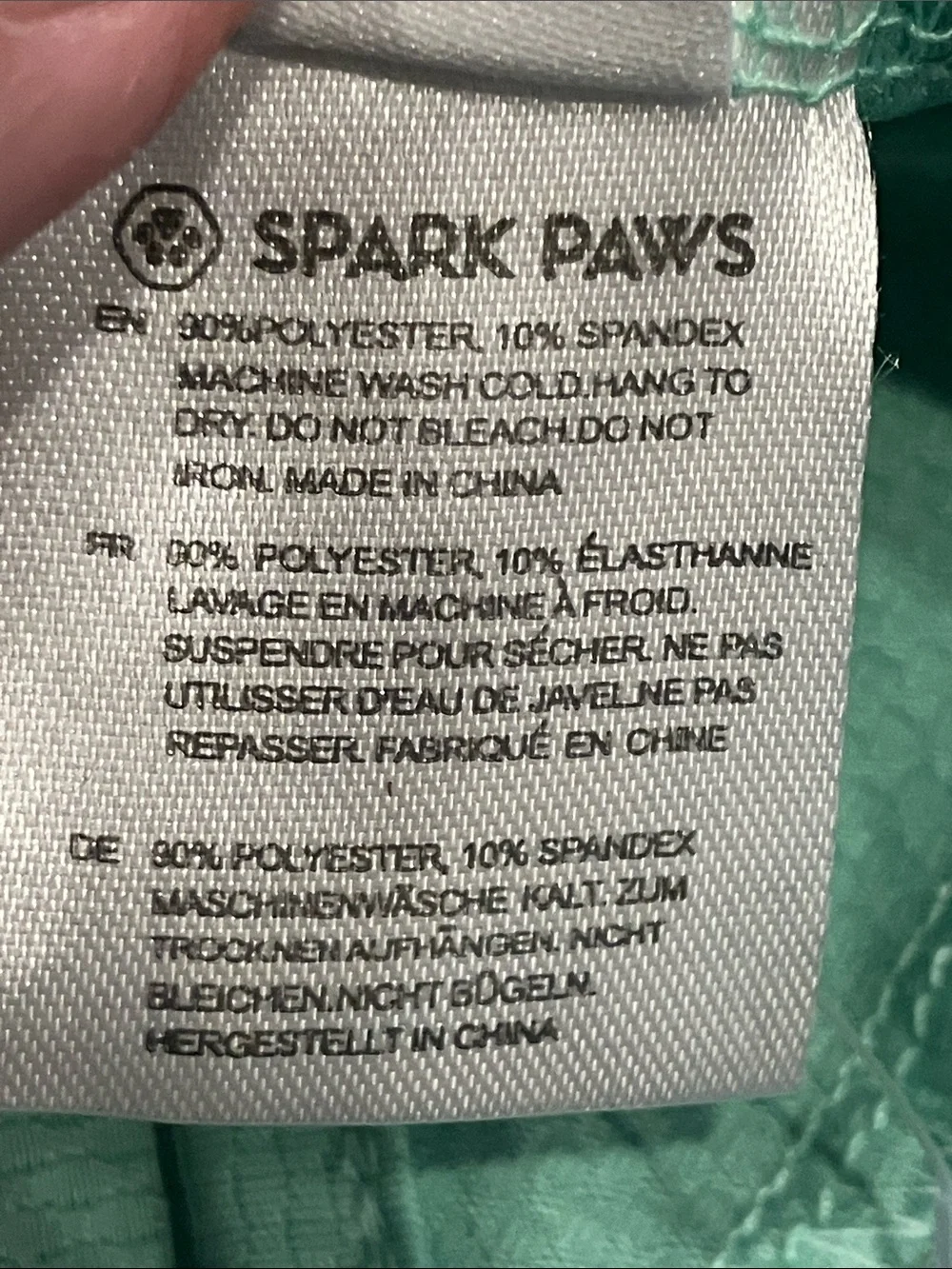 Spark Paw | Mint Green Sun Protection Onesie